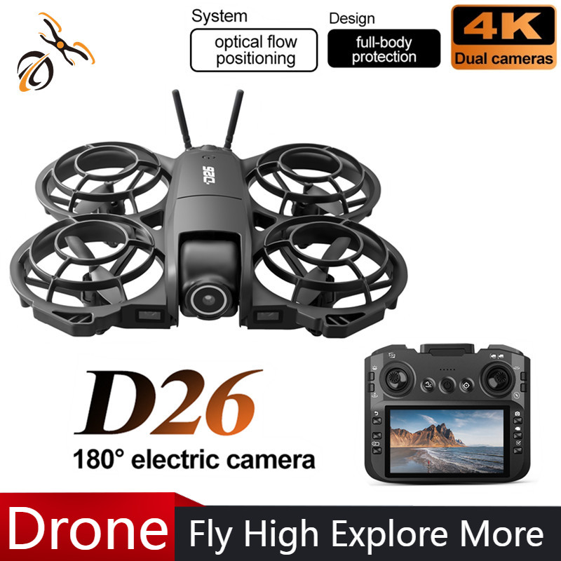 Drone Controller Screen - โดรน D26 4K ถ่ายภาพทางอากาศ HD 180