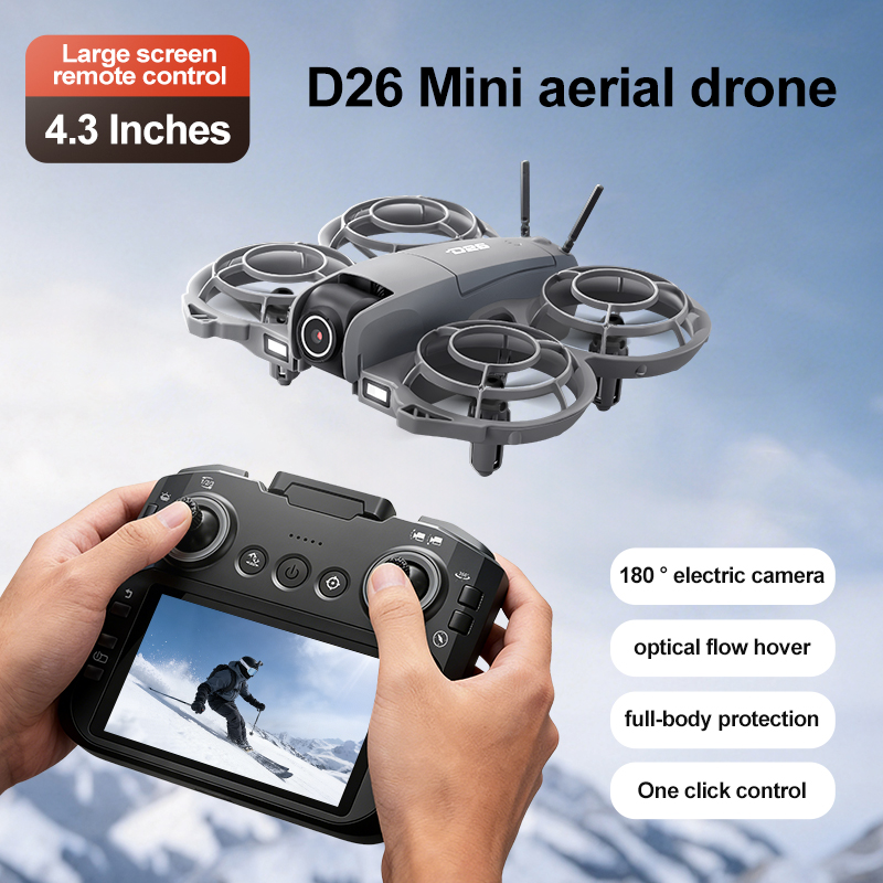 โดรน D26 4K ถ่ายภาพทางอากาศ HD - Drone Controller Screen บทวิจารณ์และราคา